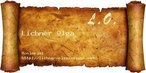 Lichner Olga névjegykártya